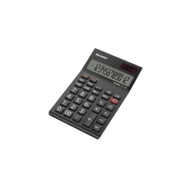 Image of Sharp EL 124TWH Office Desktop Calculator Black/White