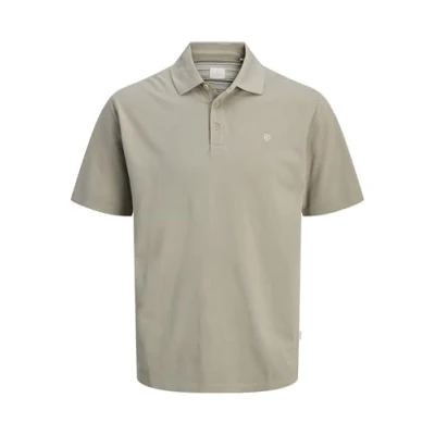 Image of JACK &amp; JONES Male Polo Shirt Plain Shirt, Dried Sage, L