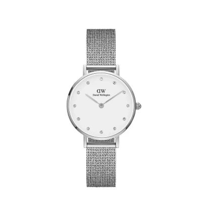 Image of Daniel Wellington Petite Pressed Lumine Watch silvercoloured, Women&#039;s, Size: 28, Silver coloured