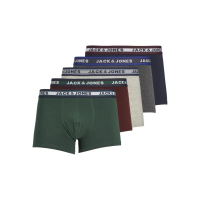 Image of Jack &amp; Jones Oliver Trunks 5 PACK Trunks, Men&#039;s, Size: Medium, Dark grey melange