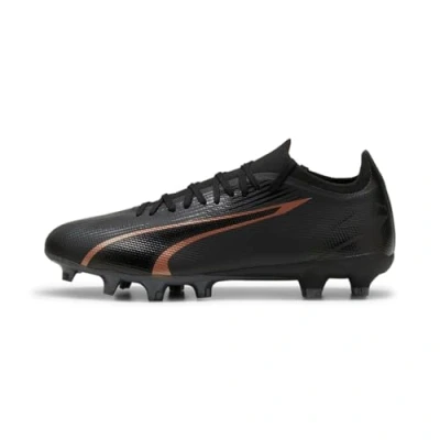 Image of Puma Unisex&#039;s Ultra Match Fg/Ag Soccer Shoe, Black Copper Rose, 6.5 UK