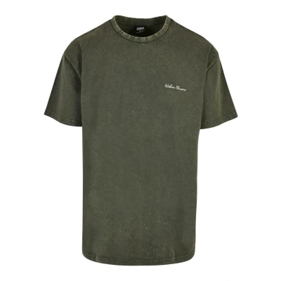 Image of Urban Classics Small Embroidery Basic Tshirt, Men&#039;s, Size: Small, Bottlegreen
