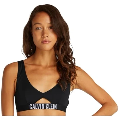 Image of Calvin Klein Swimwear Bralette, Women&#039;s, Size: Medium, Black