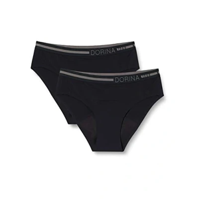 Image of Dorina MOON 2 PACK Period underwear, Women&#039;s, Size: 10, Black