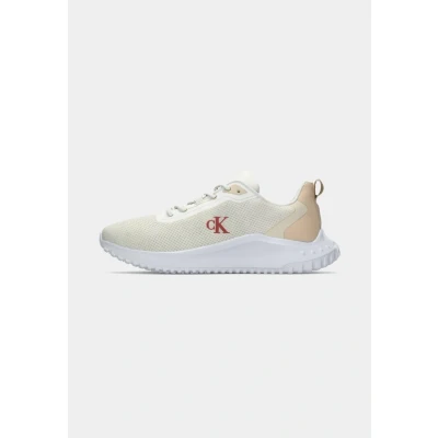 Image of Calvin Klein Jeans EVA Runner Trainers, Women&#039;s, Size: 37, Bright white/pink/turtledove shoes