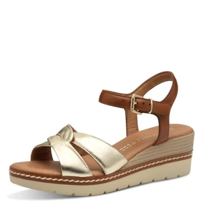 Image of Marco Tozzi Platform sandals, Women&#039;s, Size: 410, Gold shoes