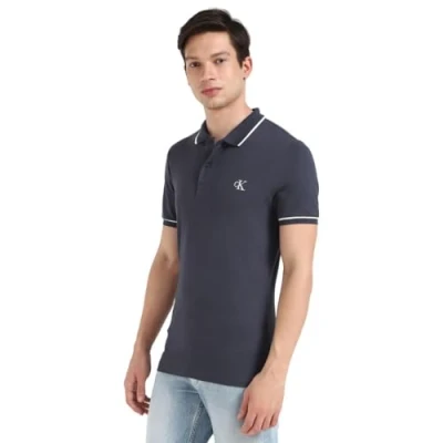 Image of Calvin Klein Jeans Tipping SLIM Polo shirt, Men&#039;s, Size: XXL, India ink