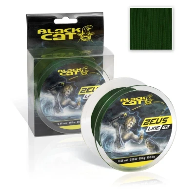 Image of Black Cat Zeus line G2 Braided Green 0,55mm / 69kg (250m) fishing