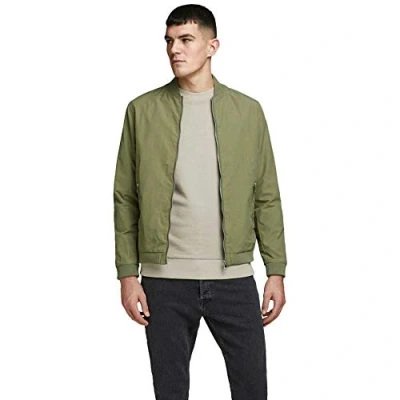 Image of Jack &amp; Jones Erush NOOS Bomber Jacket, Men&#039;s, Size: XS, Dusky green
