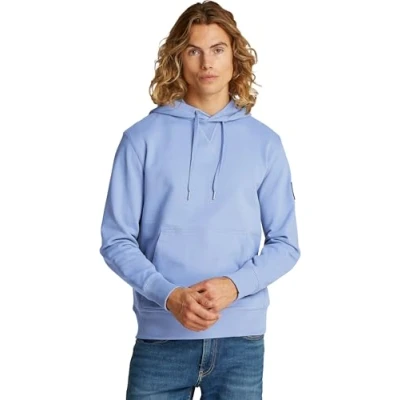 Image of Calvin Klein Jeans Badge Hoodie Sweatshirt, Men&#039;s, Size: XL, Tempest