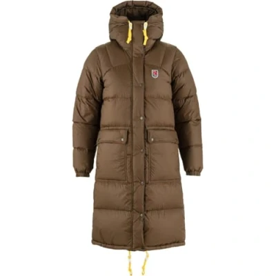 Image of Fjällräven Expedition LONG Parka Down coat, Women&#039;s, Size: Medium, Dark oak