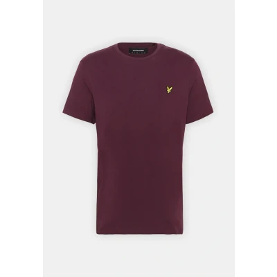 Image of Lyle &amp; Scott Plain Basic Tshirt, Men&#039;s, Size: XS, Burgundy