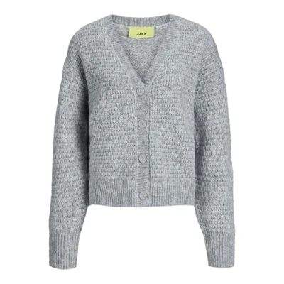 Image of JJXX Jxaden Structure Cardigan Light grey, Women&#039;s, Size: Large, grey