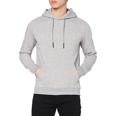 Image of Only &amp; Sons Onsceres Hoodie Hoodie, Men&#039;s, Size: Small, Light grey melange