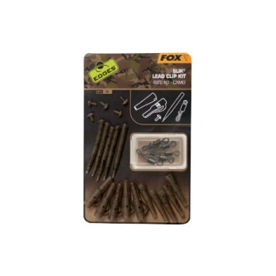 Image of Fox Edges Camo Slik Lead clip kit size 10 5 pieces Carp hooklink material