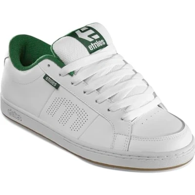 Image of Etnies Kingpin Unisex Skate shoes, Size: 6.5, White/green shoes