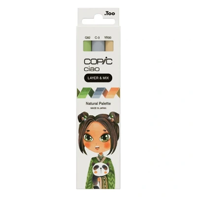Image of COPIC Ciao Layer &amp; Mix Set Of 3 Pens, Sunset Palette Markers, Art, Craft Colouring, Graphic, Highlighter, Design, Anime Manga