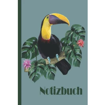 Image of Tukane Notizbuch: Tukan Notizbuch, breites liniertes, liniertes Papier Notizbuch für Schule, Studenten, Geschenk Kinder, Jungen, Mädchen, Teenager, Vogel Liebhaber