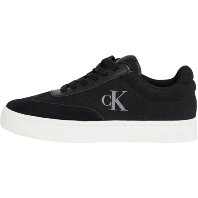 Image of Calvin Klein Jeans Classic Cupsole MIX Trainers, Women&#039;s, Size: 6, Black bright white Cotton