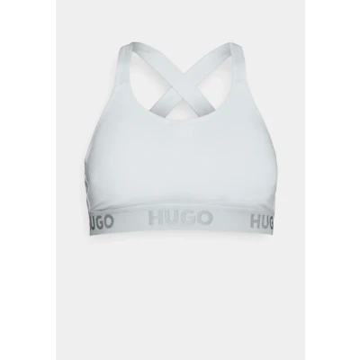 Image of HUGO Bralette Padded Sporty LOGO Bustier, Women&#039;s, Size: XS, White