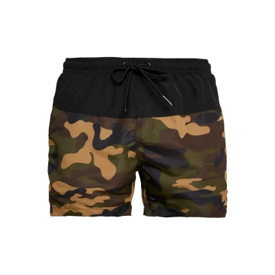 Image of Urban Classics Swimming shorts, Men&#039;s, Size: Large, Black/wood