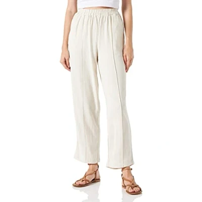 Image of YAS Yasviggi Ankle PANT Trousers, Women&#039;s, Size: XL, Beige/melange