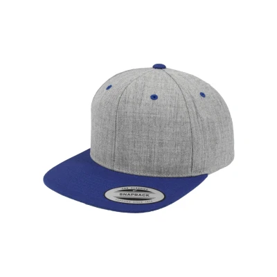 Image of Flexfit Classic Snapback 2TONE Cap, Size: One Size, Light grey/blue