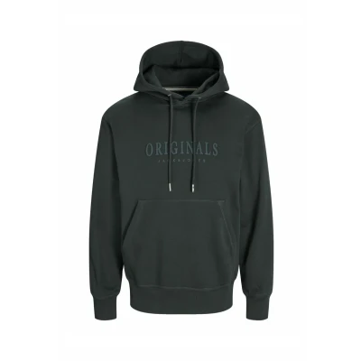 Image of JACK &amp; JONES Men&#039;s Jorfrederiksberg Sweat Hood Sn Sweatshirt, Forest River, M