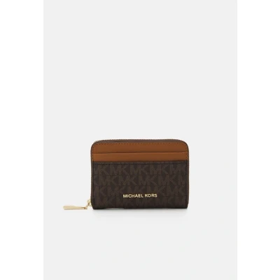 Image of Michael Kors JET SET COIN CARD CASE Wallet, Women&#039;s, Size: One Size, Brown