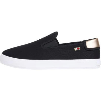 Image of Tommy Hilfiger Slipons, Women&#039;s, Size: 4, Black Cotton