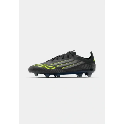 Image of adidas Performance F50 PRO FG Moulded stud football boots, Men&#039;s, Size: 3.5, Core black/iron metallic/lucid lemon shoes