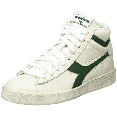 Image of Diadora GAME Unisex Hightop trainers, Size: 10, White/fogliage Leather