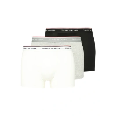 Image of Tommy Hilfiger Premium Essentials Trunk 3 PACK Trunks, Men&#039;s, Size: Small, Grey/black/white