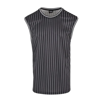 Image of Urban Classics Striped Top, Men&#039;s, Size: Large, Black white
