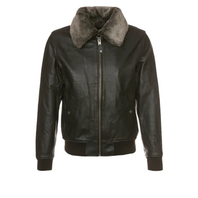 Image of Schott NYC Men&#039;s Pilot Leather Jacket, Brown, L