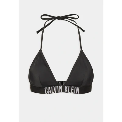 Image of Calvin Klein Swimwear Intense Power Triangle BRAS Bikini top, Women&#039;s, Size: Small, Black