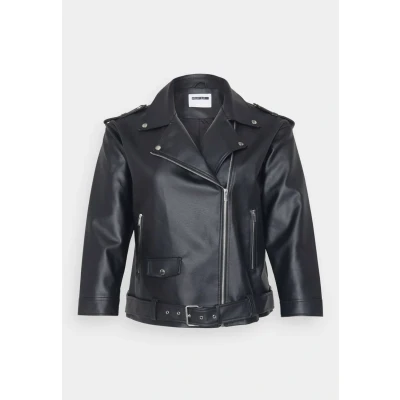 Image of Noisy May Oversize Biker Jacket Faux leather jacket, Women&#039;s, Size: 22, Black