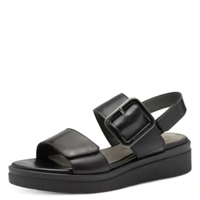 Image of Tamaris Comfort Platform sandals, Women&#039;s, Size: 360, Black nappa shoes