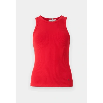 Image of Tommy Hilfiger SLIM TANK Top, Women&#039;s, Size: XXS, Primary red