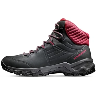 Image of Mammut NOVA IV MID GTX Hiking shoes, Women&#039;s, Size: 6.5, Black/blood red Nubuck/textile