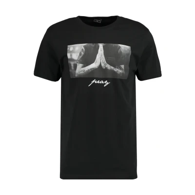 Image of Mister Tee PRAY Print Tshirt, Men&#039;s, Size: 5XL, Black