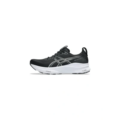 Image of Asics Road running shoes, Men&#039;s, Size: 7, Black white shoes