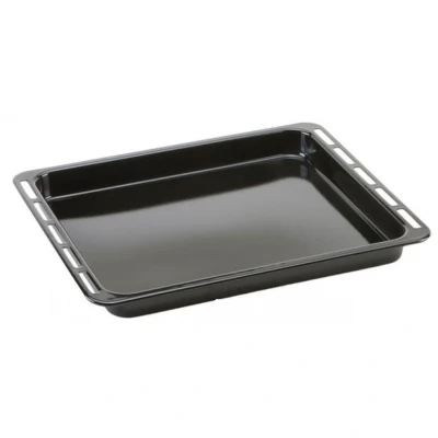 Image of Whirlpool Indesit 481010657928 baking tray C00325933 fat pan 40mm enamell ed black