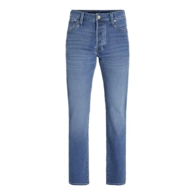 Image of Jack &amp; Jones Jjimike Jjicon I K SQ Straight leg jeans, Men&#039;s, Size: 44x32, Blue denim