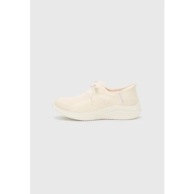 Image of Skechers Women&#039;s Ultra Flex 3 Sneaker, Natural Knit Periwinkle Trim, 4 UK Wide