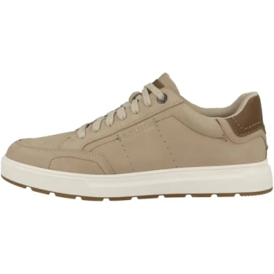 Image of s.Oliver Trainers, Men&#039;s, Size: 8, Taupe leather and imitation