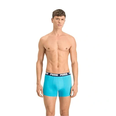 Image of PUMA Men&#039;s Basic Boxer Briefs (Pack of 2), Aqua/Blue, L