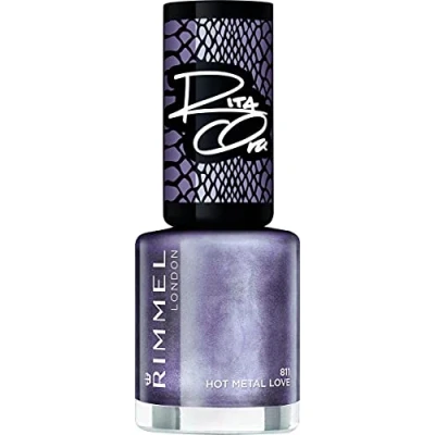 Image of Rimmel 60 Seconds Rita Nail Varnish 8ml (Various Shades) 811 Hot Metal Love