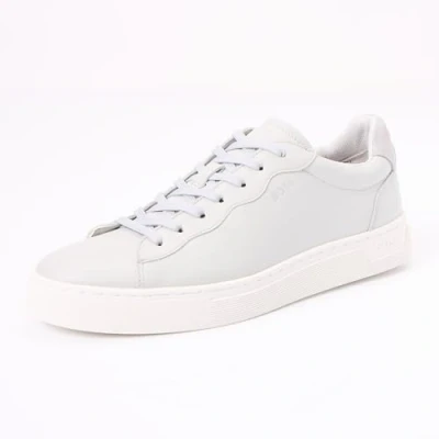 Image of BOSS RHYS Trainers, Women&#039;s, Size: 5, Light/pastel grey leather and imitation
