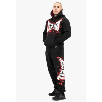 Image of Tapout Normale Passform Splashing Jogger Tracksuit bottoms, Men&#039;s, Size: 3XL, Black red ecru